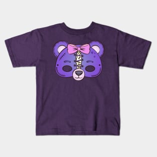 Scary Purple Bear Kids T-Shirt